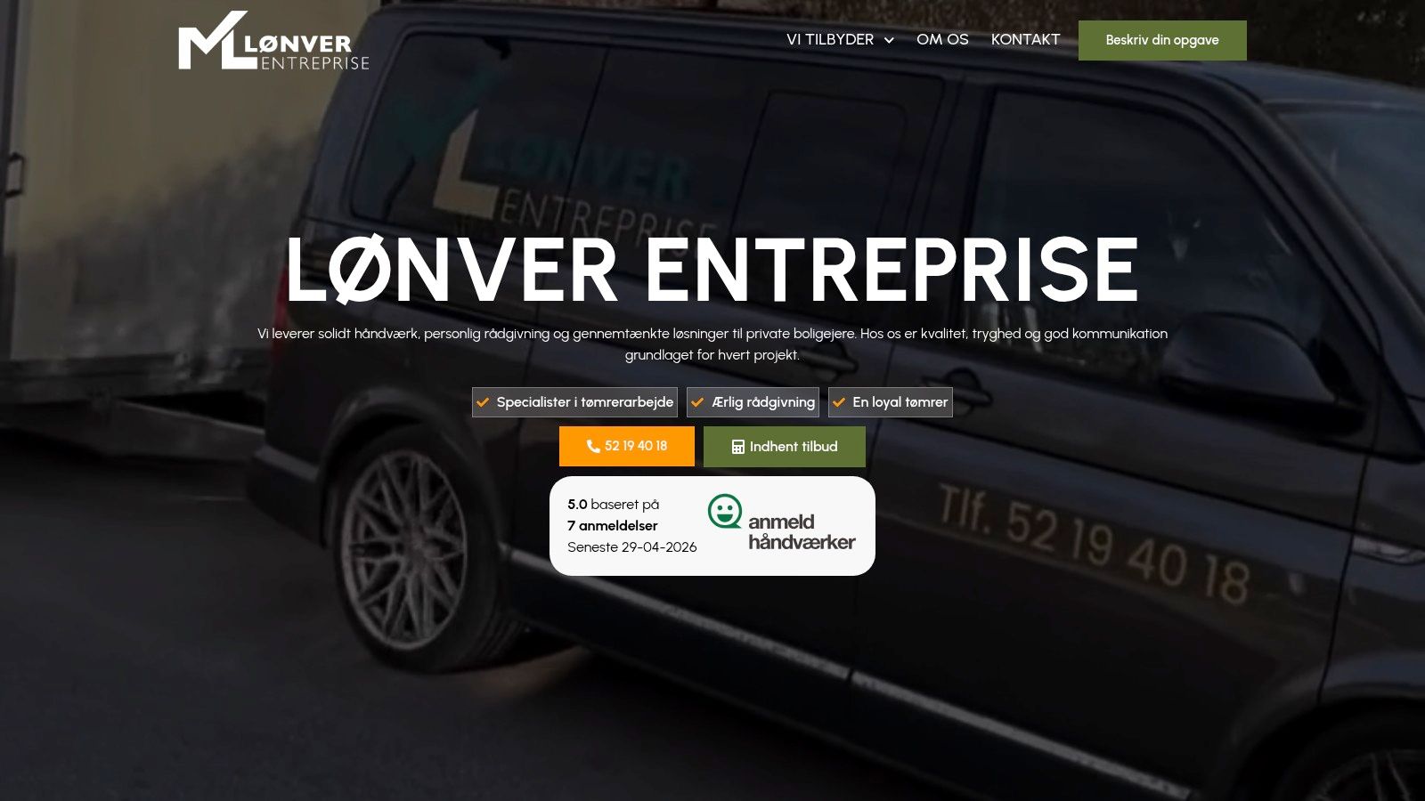 Screenshot from https://loenver-entreprise.dk