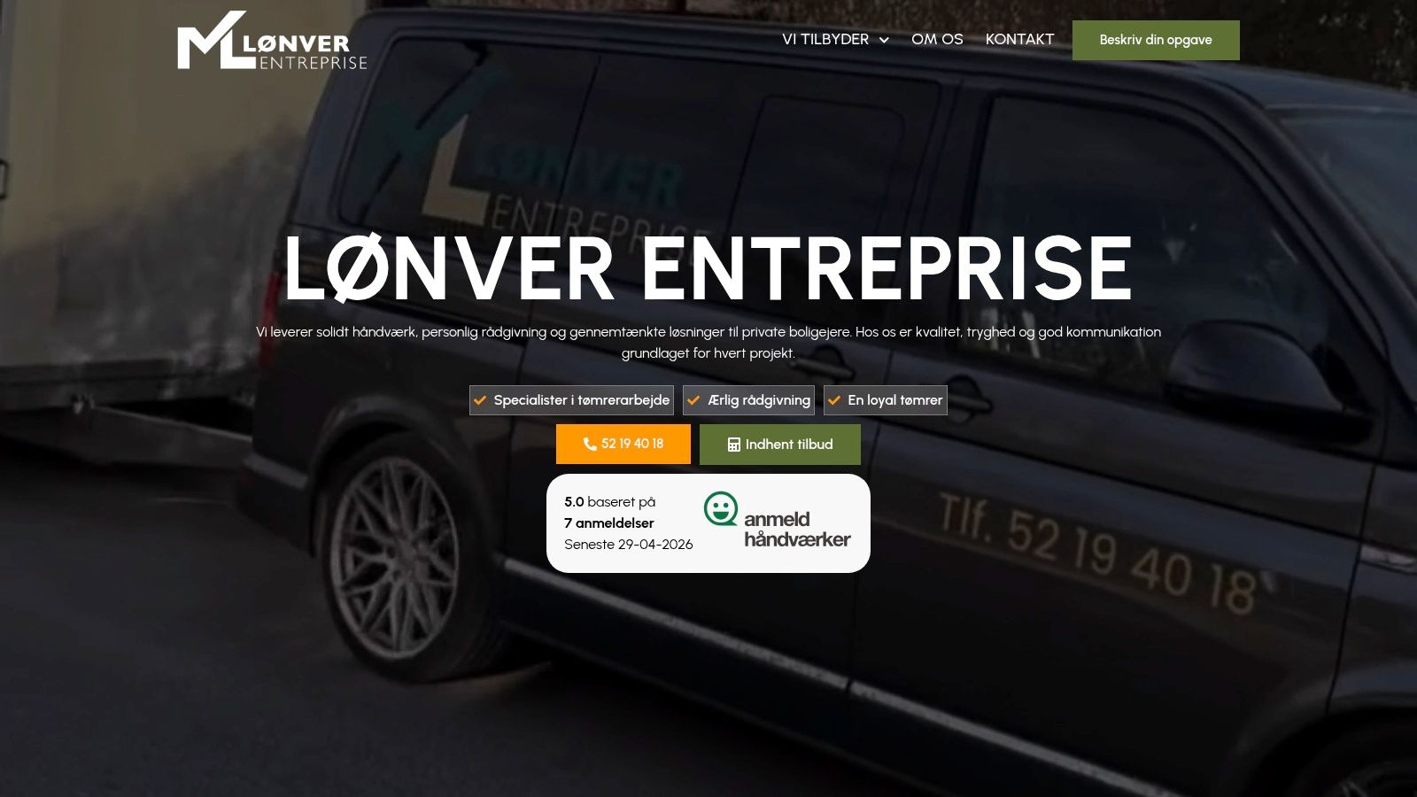 Screenshot from https://loenver-entreprise.dk