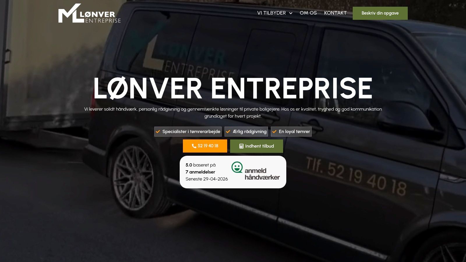 Screenshot from https://loenver-entreprise.dk