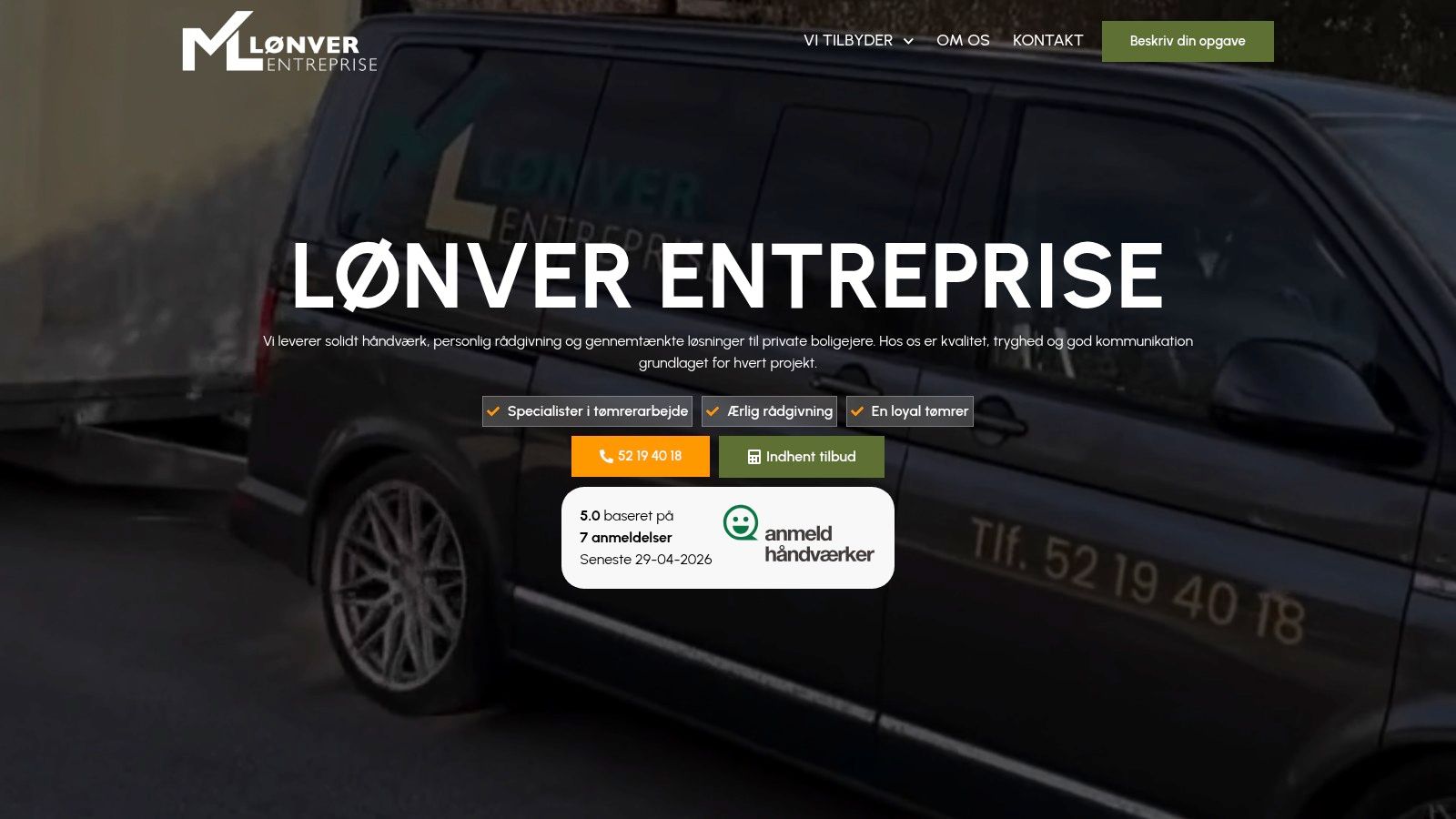 Screenshot from https://loenver-entreprise.dk