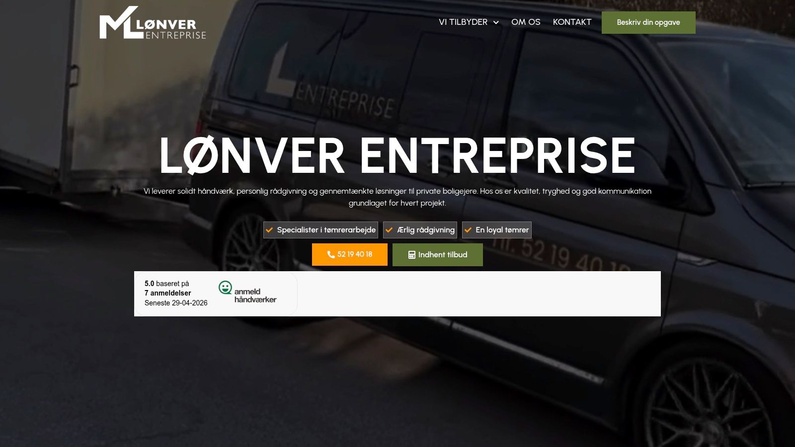 Screenshot from https://loenver-entreprise.dk